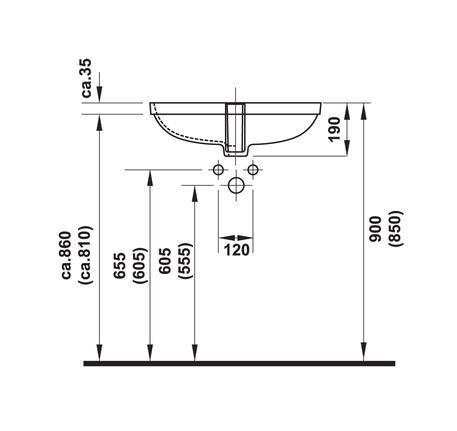 Chậu rửa âm bàn D-code 580x455 588.45.145